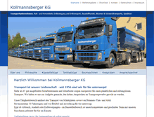 Tablet Screenshot of kollmannsberger-transporte.de